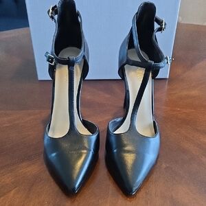 Nine West Black T-Strap Heels